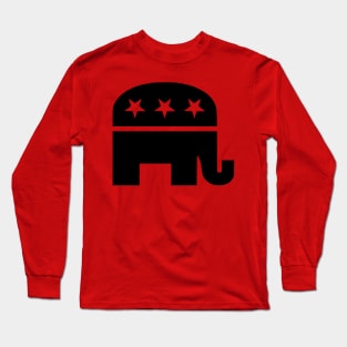 Republican Elephant Black Long Sleeve T-Shirt